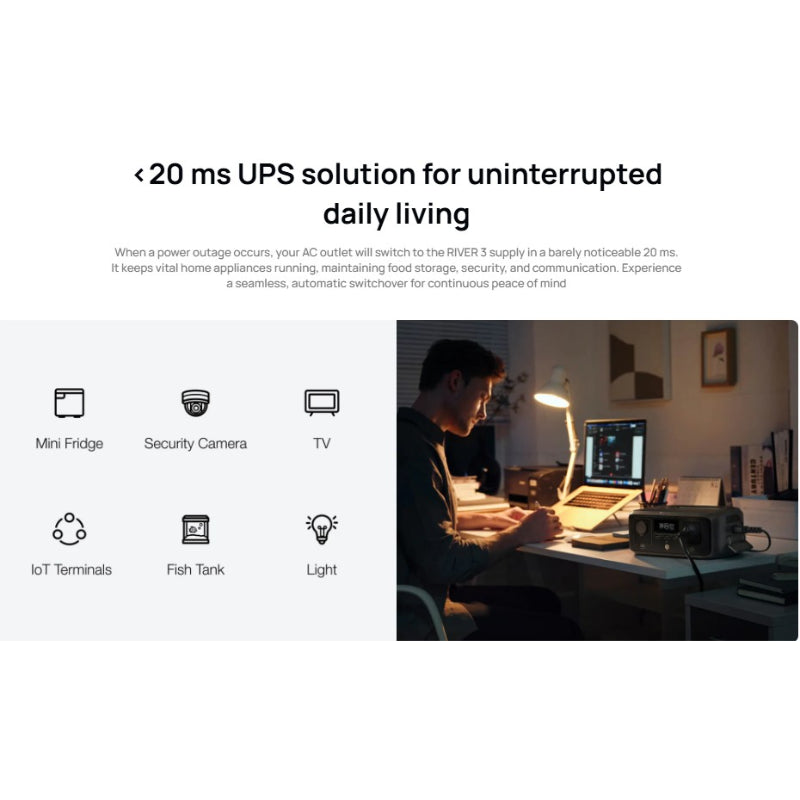 EcoFlow RIVER 3 (10 ms UPS)