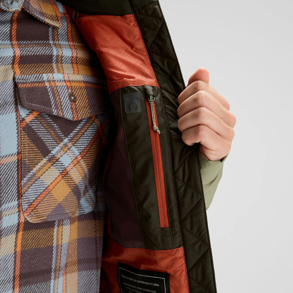 Kathmandu Men's Epiq Hooded Down Jacket V3 Beech Dark Moss