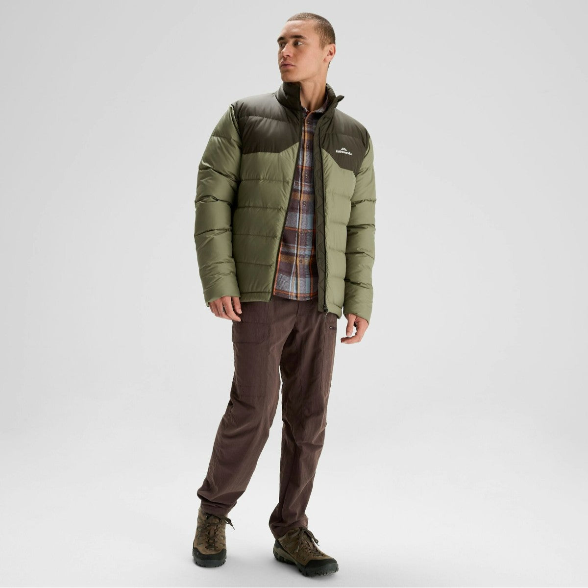 Kathmandu Men's Epiq Hooded Down Jacket V3 Beech Dark Moss