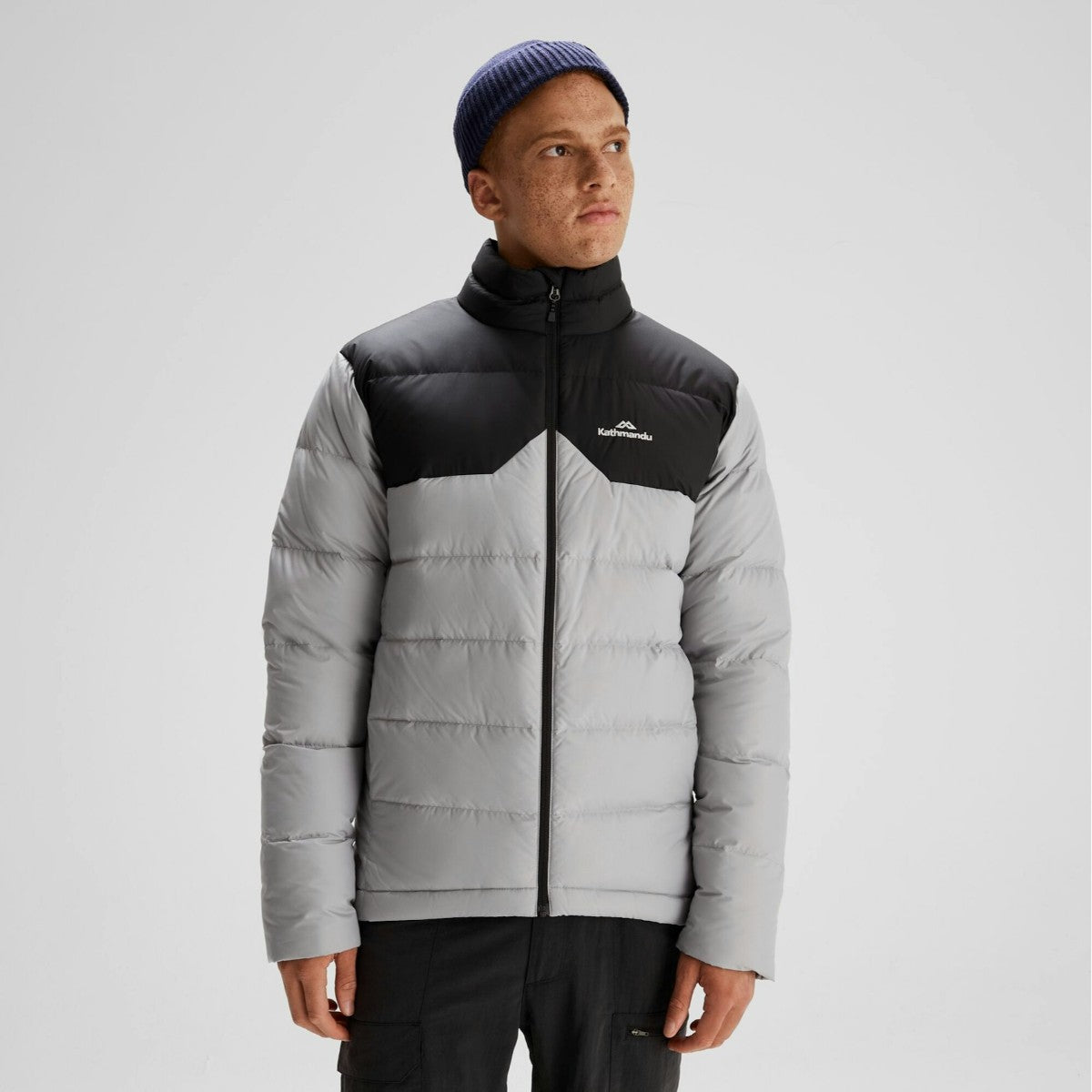 Kathmandu Men's Epiq Hooded Down Jacket V3 Steel Grey Black