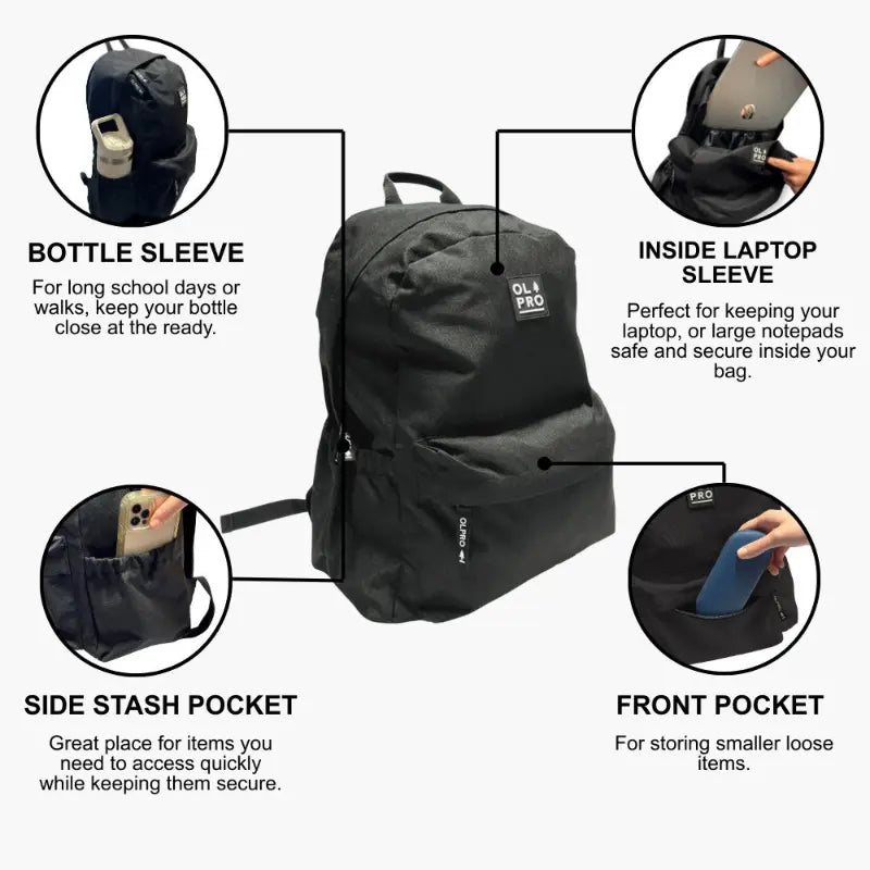 Olpro 18 Litre Daysack Black Features