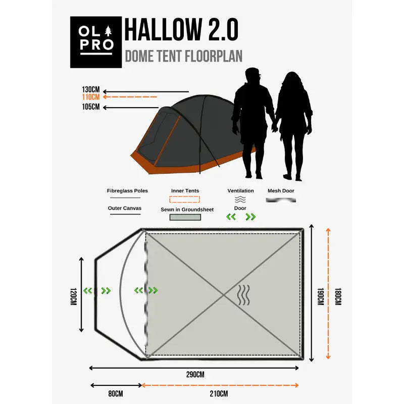 Olpro Hallow - Tent 2 Berth