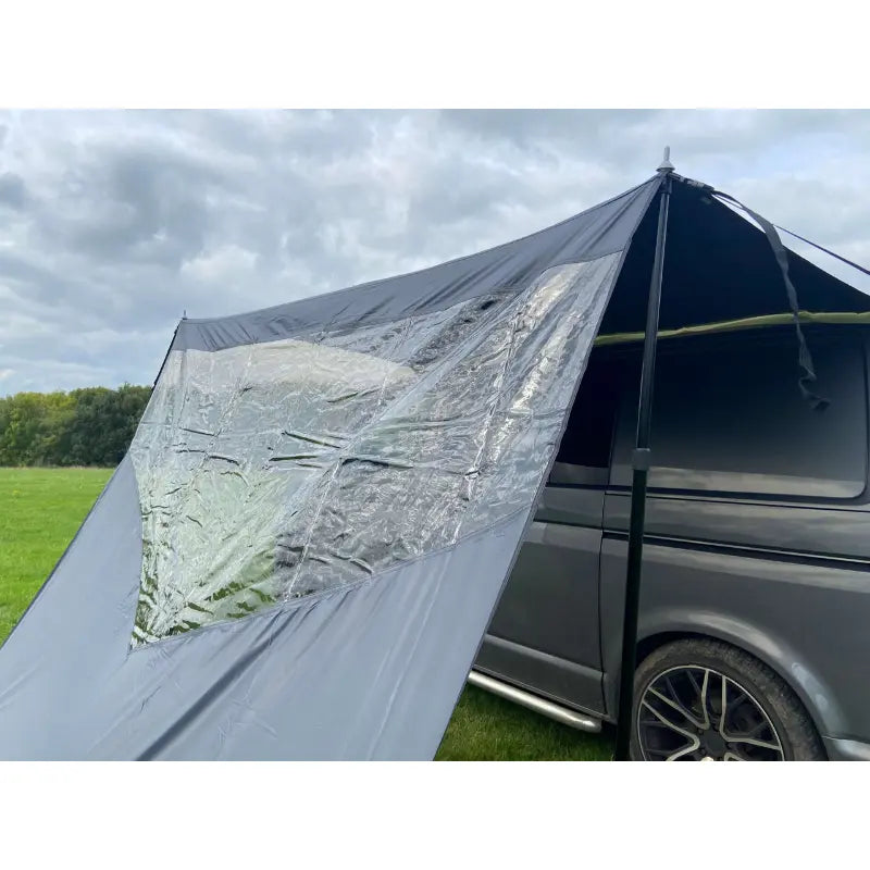 Olpro Scenic Shade Campervan Canopy with PVC Window Charcoal