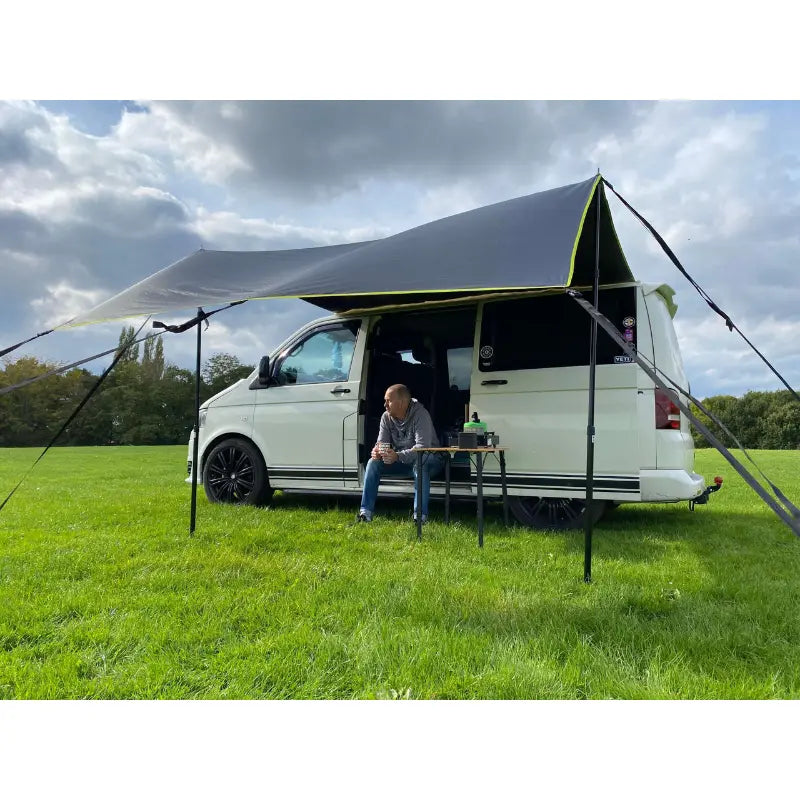 Olpro Multi Shade Campervan Canopy Charcoal and Lime
