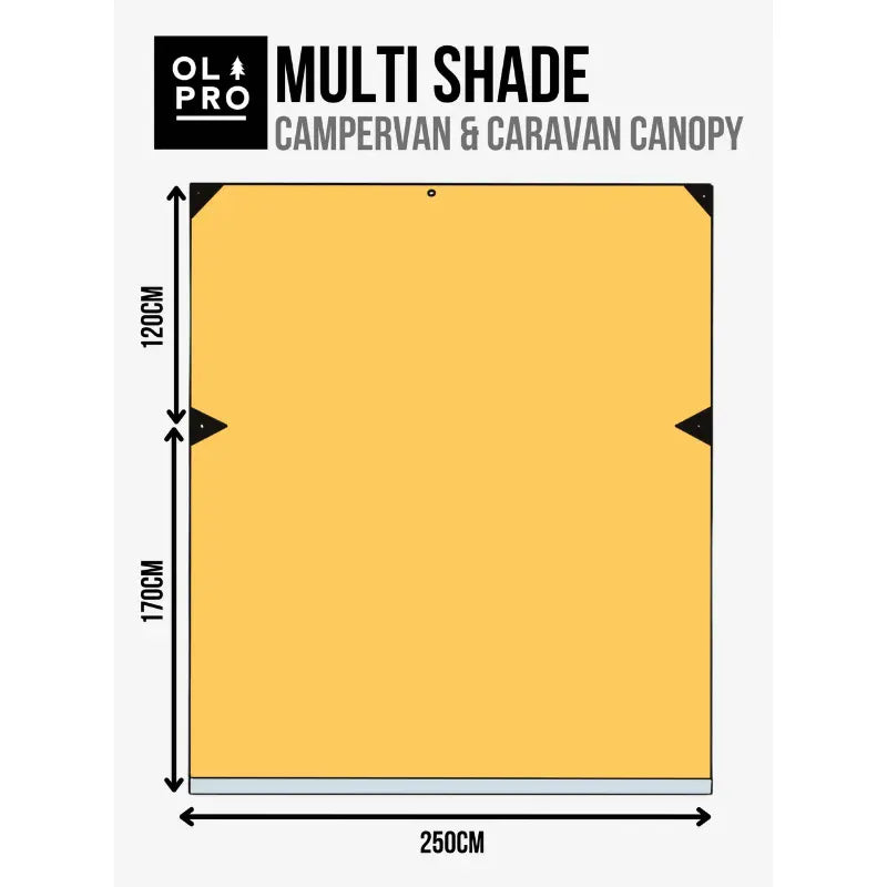 Olpro Multi Shade Campervan Canopy Orange