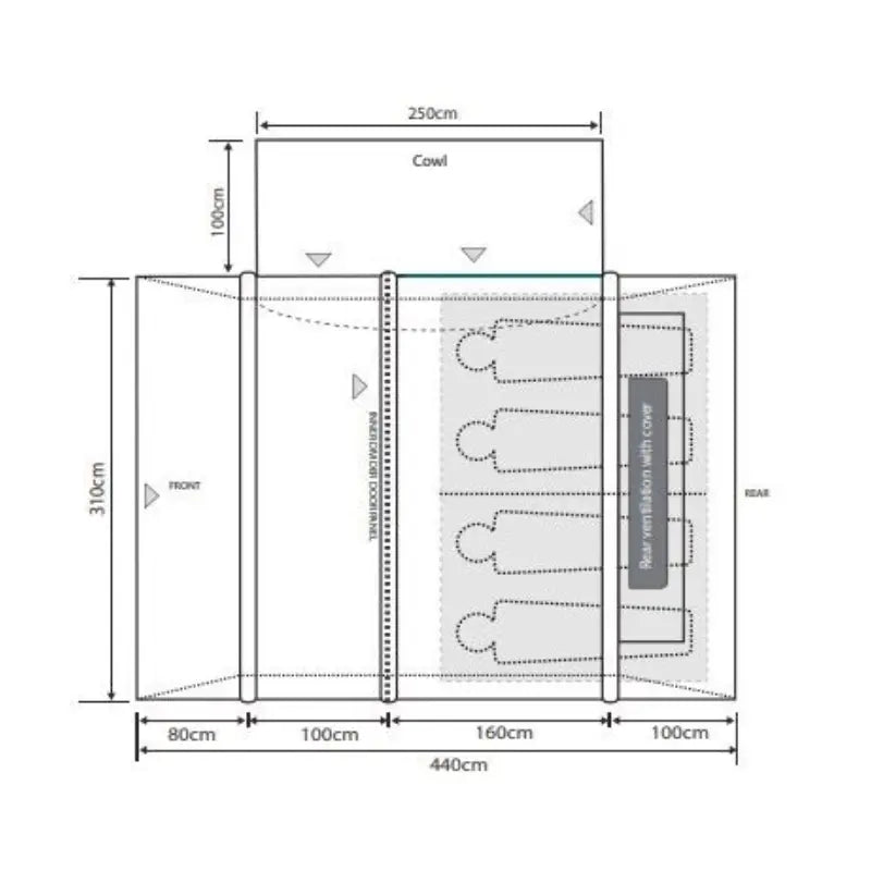 Outdoor Revolution Cayman Air T3 Driveaway Awning (includes FREE footprint)