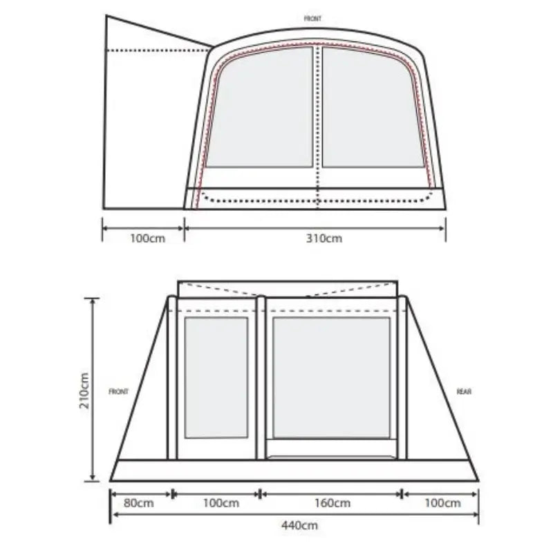 Outdoor Revolution Cayman Air T3 Driveaway Awning (includes FREE footprint)