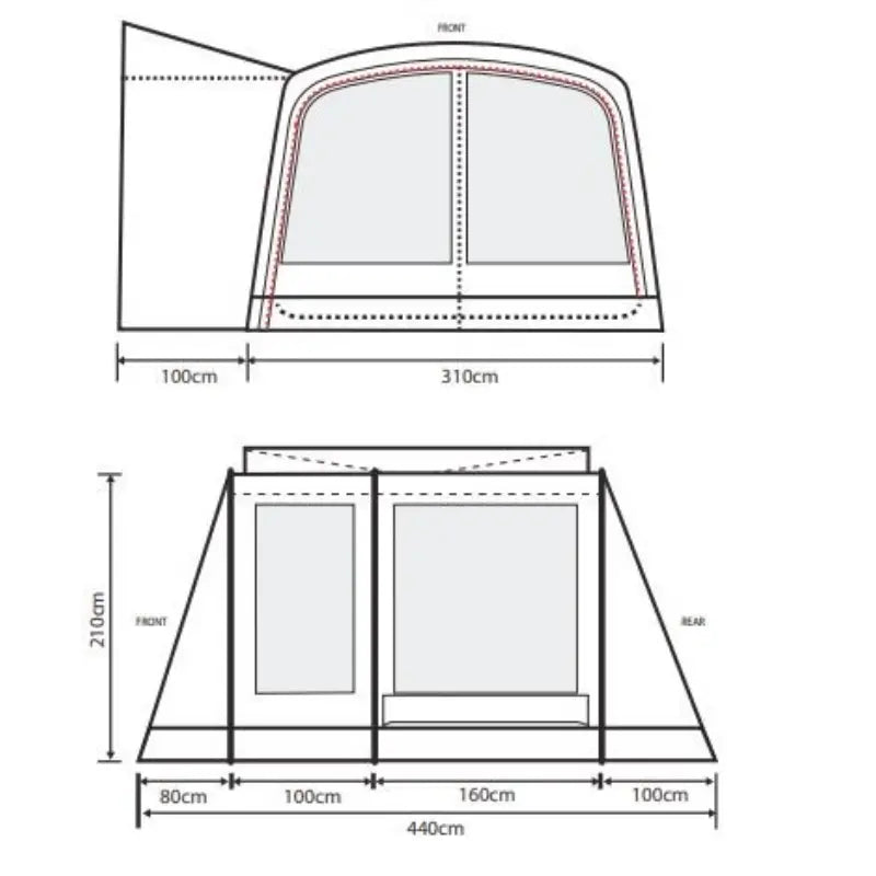 Outdoor Revolution Cayman T3 DT Driveaway Awning (includes FREE footprint)
