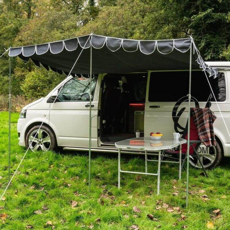 Retro Shade Camper Van Canopy - Charcoal
