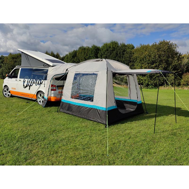 Snug Poled Tailgate Awning (Steel Legs Fibreglass Roof)