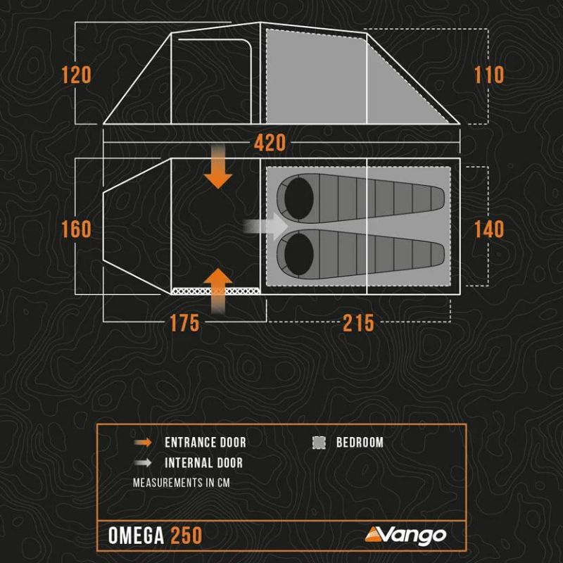 Vango Omega 250 Tent (Forest Green)