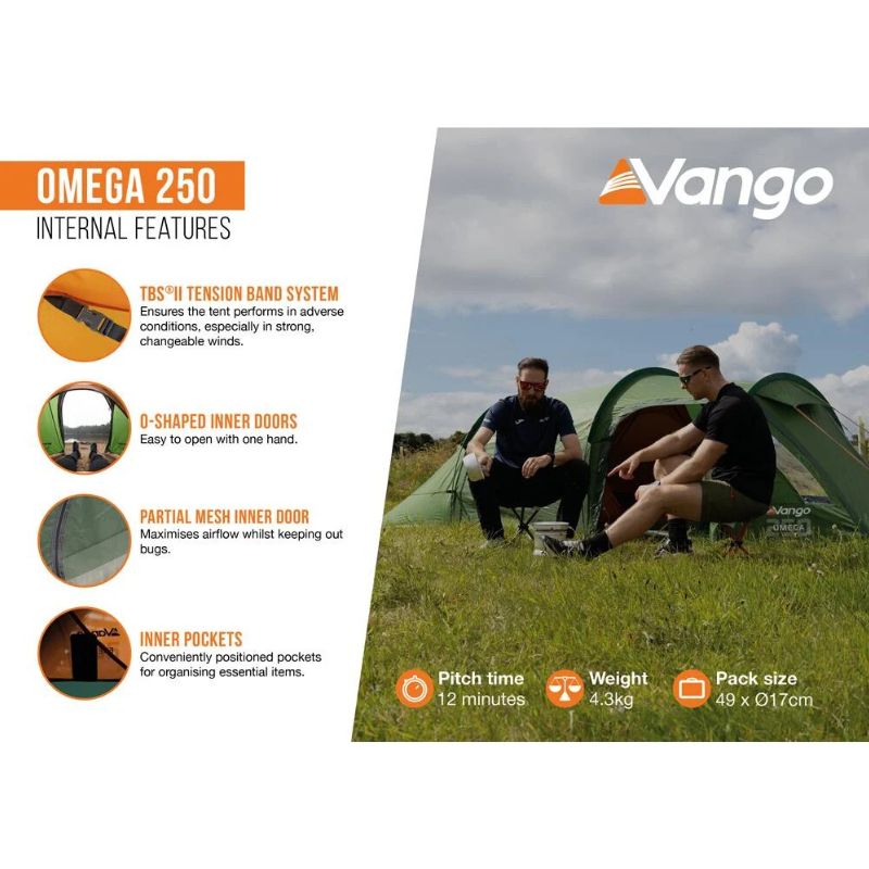 Vango Omega 250 Tent (Forest Green)