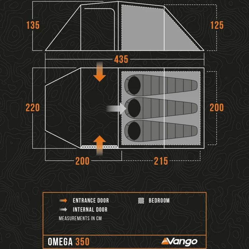 Vango Omega 350 Tent (Forest Green)