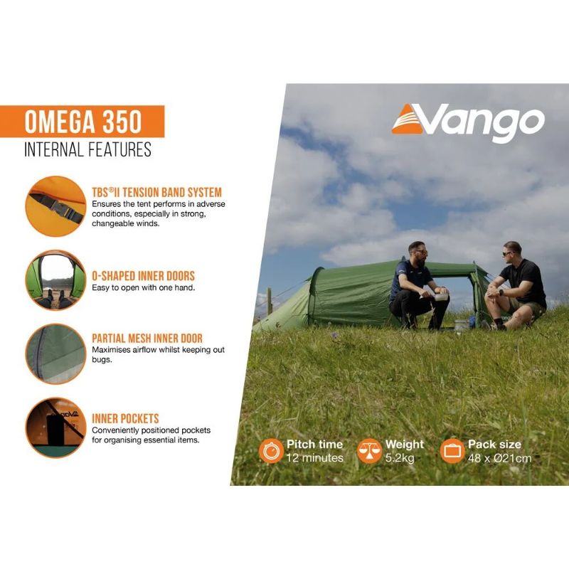 Vango Omega 350 Tent (Forest Green)