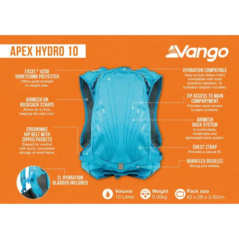 Vango Apex Hydro 10 Rucksack Outcamping