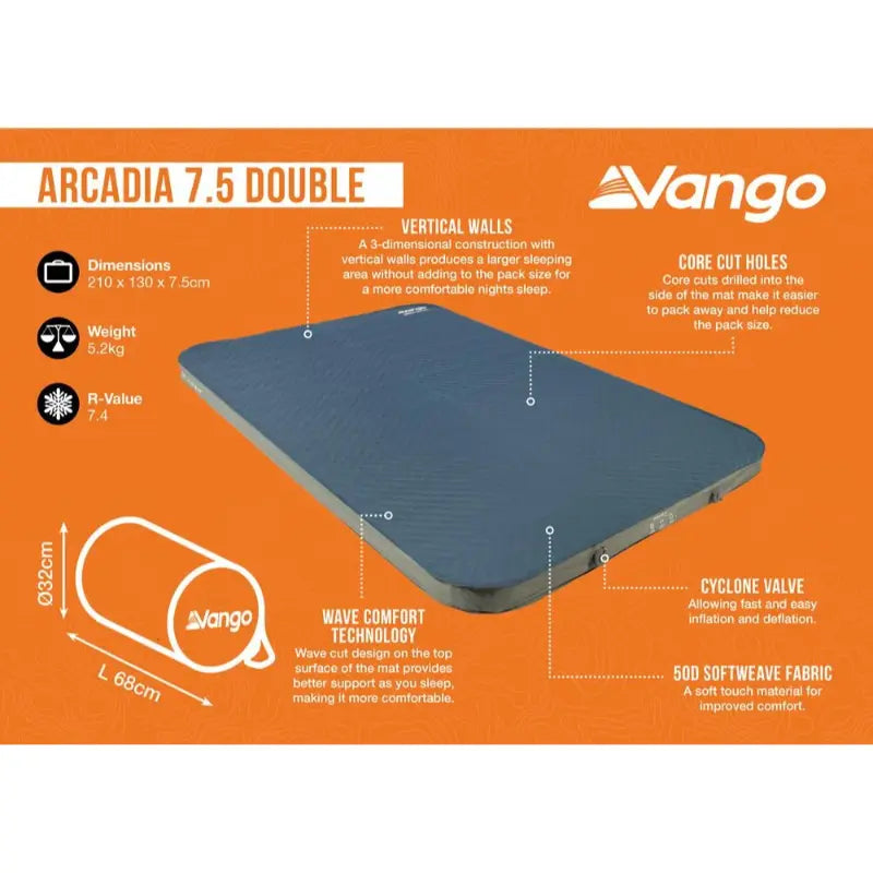 Vango Arcadia 7.5 Double Sleeping Mat Outcamping