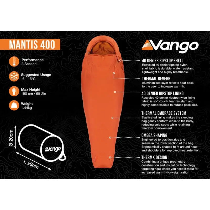 Vango Mantis 400 Sleeping Bag Outcamping