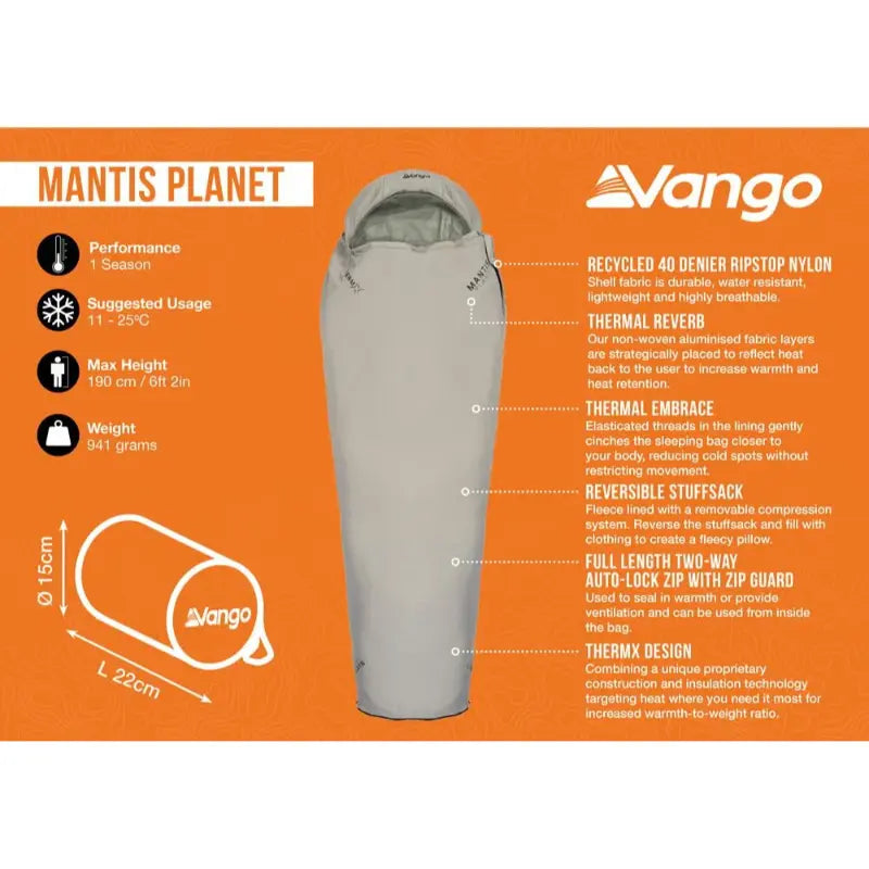 Vango Mantis Planet Sleeping Bag Outcamping