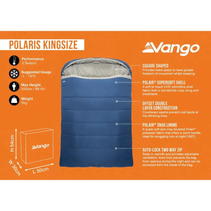 Vango Polaris Kingsize Sleeping Bag Outcamping