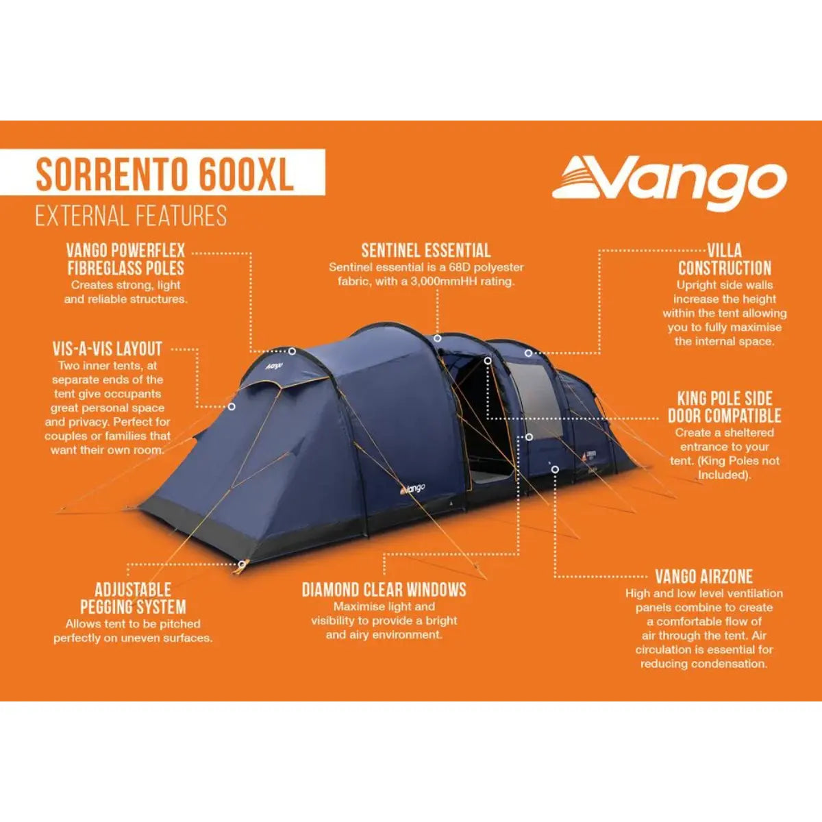 Vango Sorrento 600XL Tent