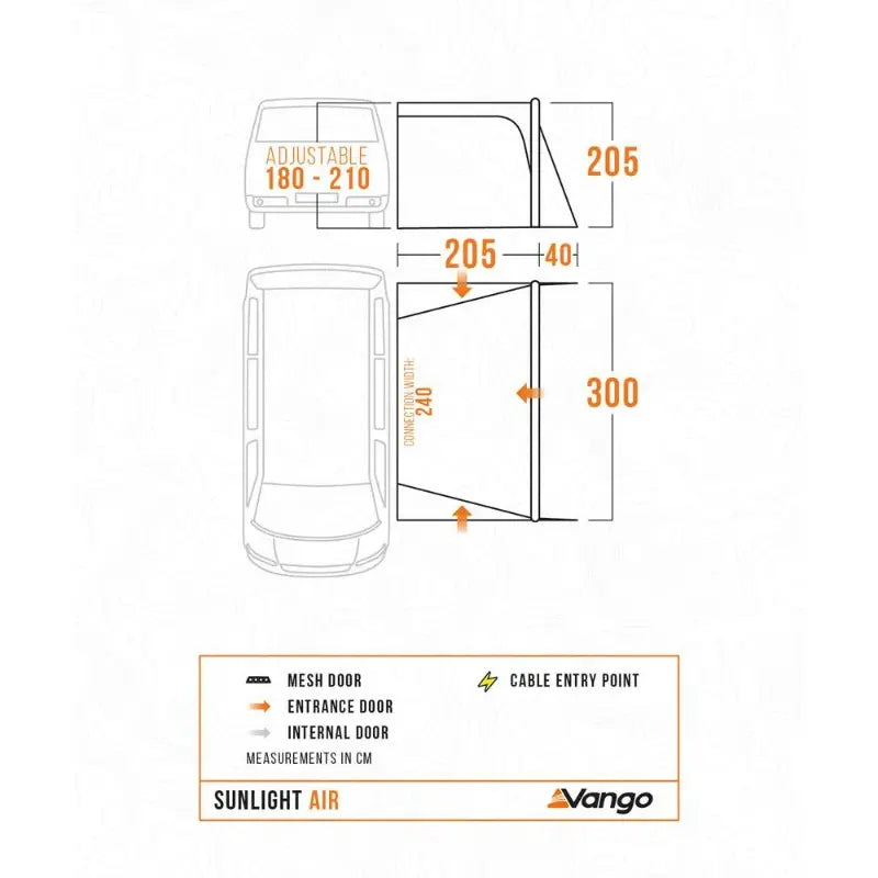 Vango Sunlight Air - AwningCanopy for Campervans