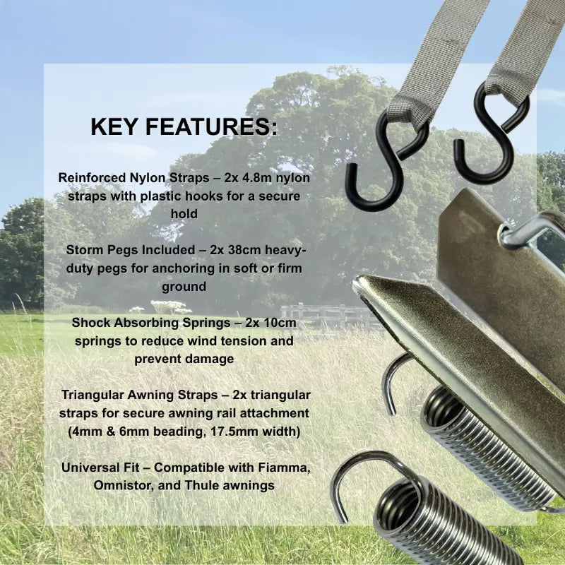 Awning Tie Down Storm Set (4mm - Fiamma, Omnistor & Thule)