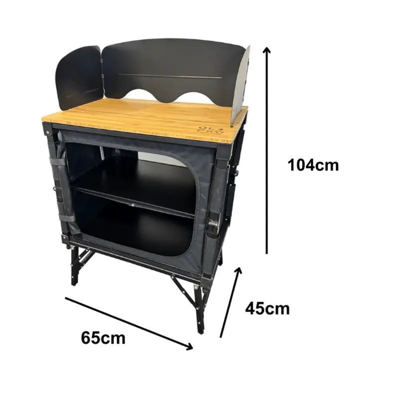 Bamboo Folding 3-In-1 Storage Kitchen Cupboard