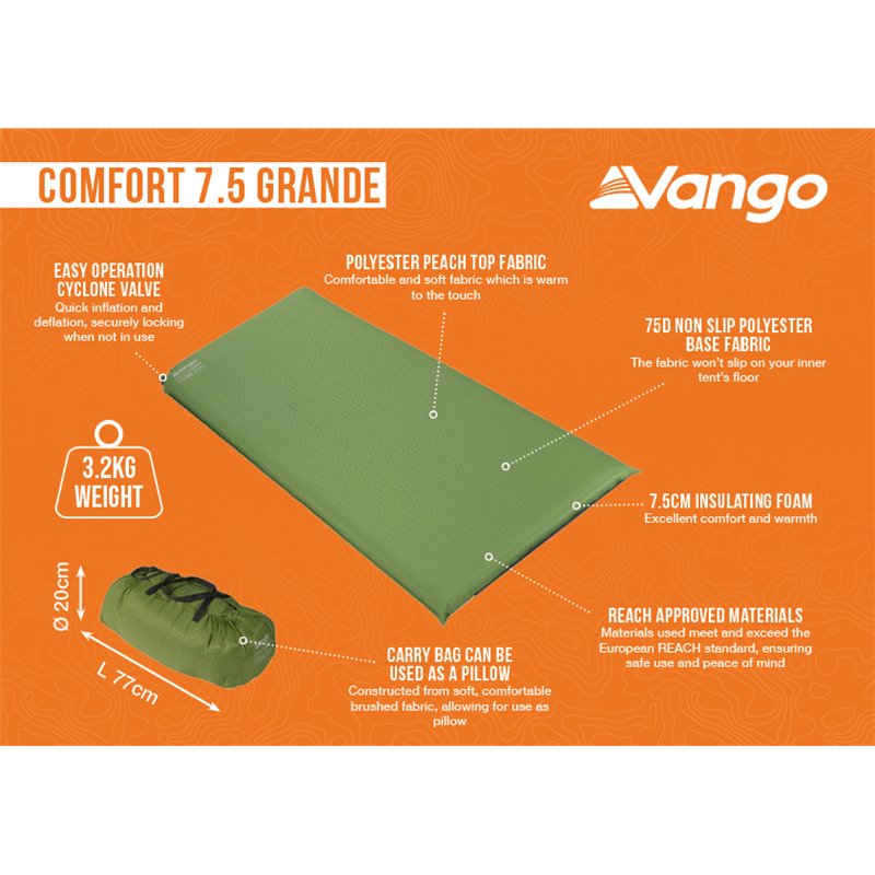 Vango Comfort 7.5 Single, Grande, Double