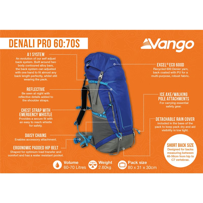 Vango Denali Pro 60:70S Backpack