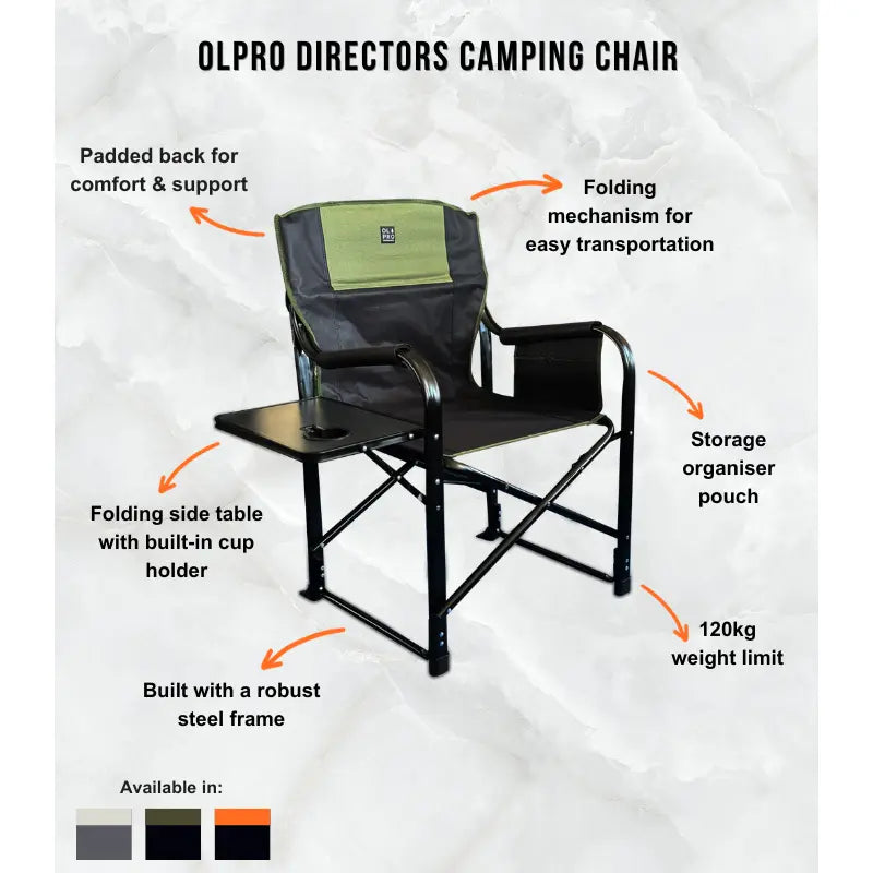 Olpro Directors Chair - Green - Outcamping