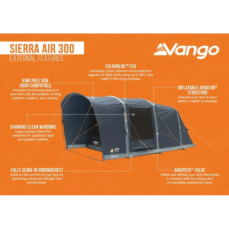 Vango Sierra Air 300 Tent - Outcamping Features