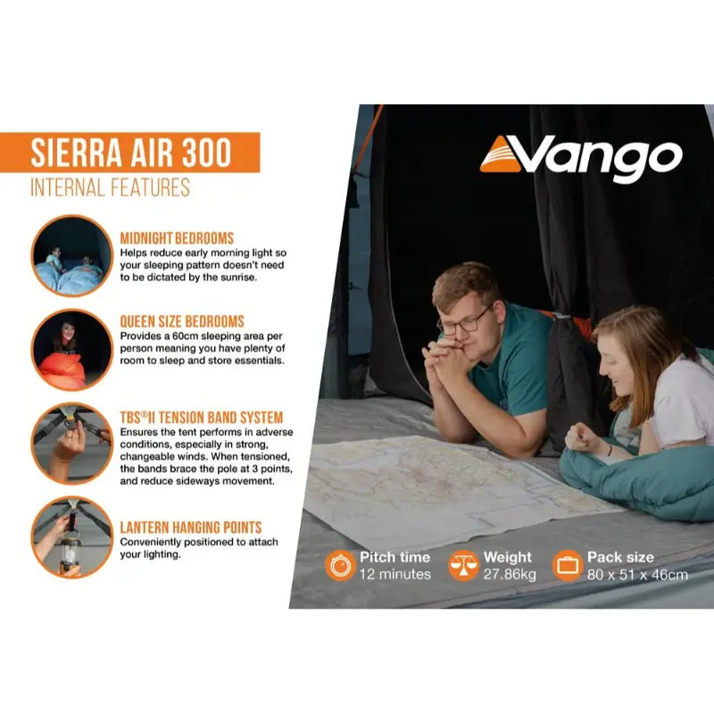 Vango Sierra Air 300 Tent - Internal Features