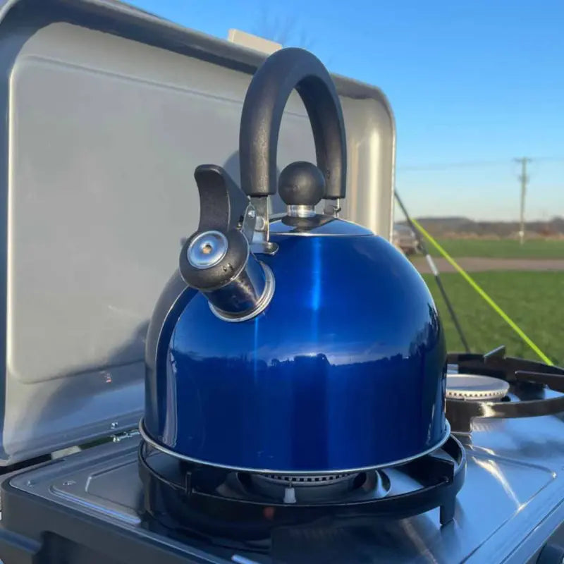 Olpro 2 Litre Stainless Steel Whistling Kettle - Blue