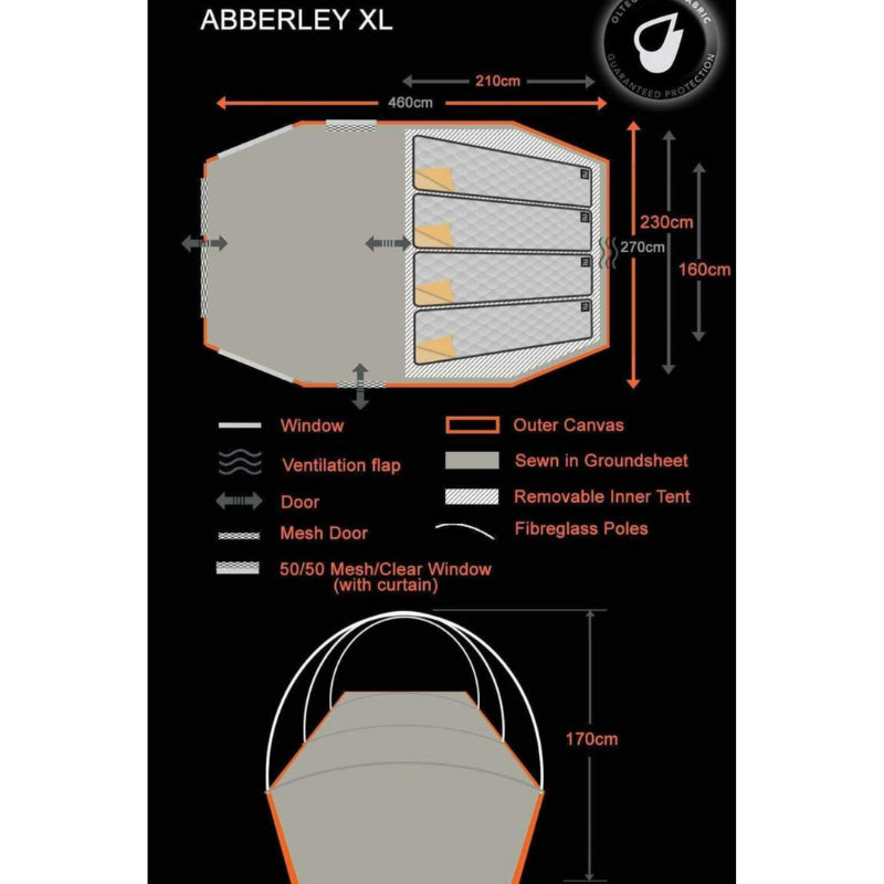 Abberley XL - 4 Person Tent (Ripstop)