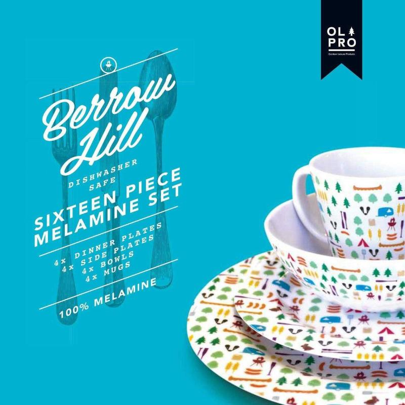 Berrow Hill Melamine Set (16 Piece)