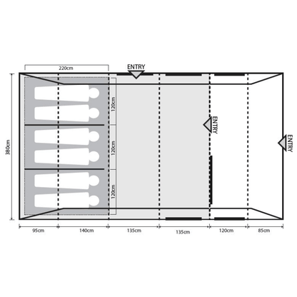 Outdoor Revolution Camp Star 600 DT Poled Bundle