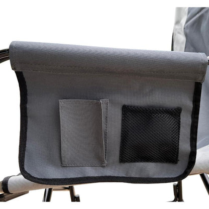 Directors Chair + Side Table Grey & Charcoal