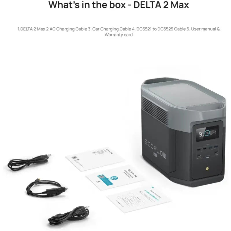 EcoFlow DELTA 2 Max + 400W Solar Panel Bundle