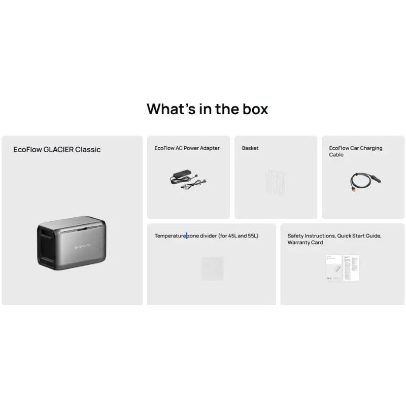 EcoFlow GLACIER Classic Portable Fridge Freezer 55L