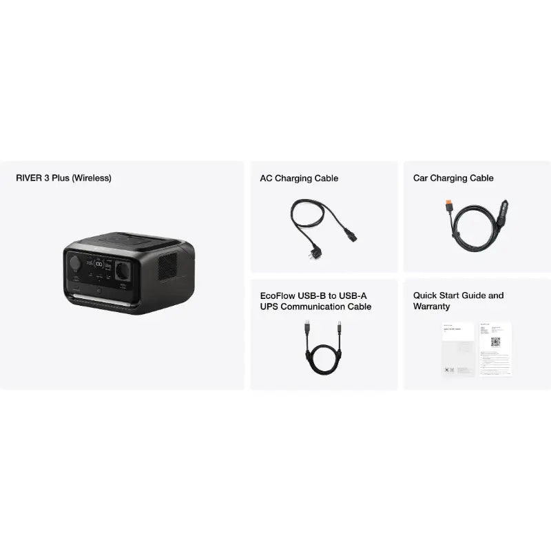 EcoFlow RIVER 3 Plus Portable Power Station + 5000mAh RAPID Power Bank Hard Bundle