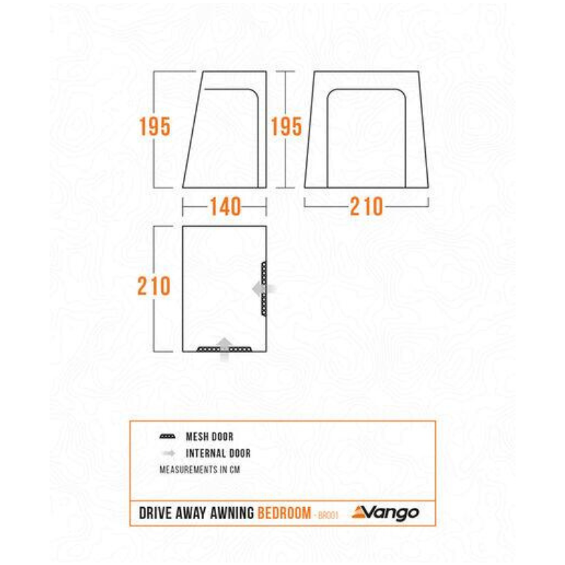 Vango BR001 Driveaway Awning Bedroom