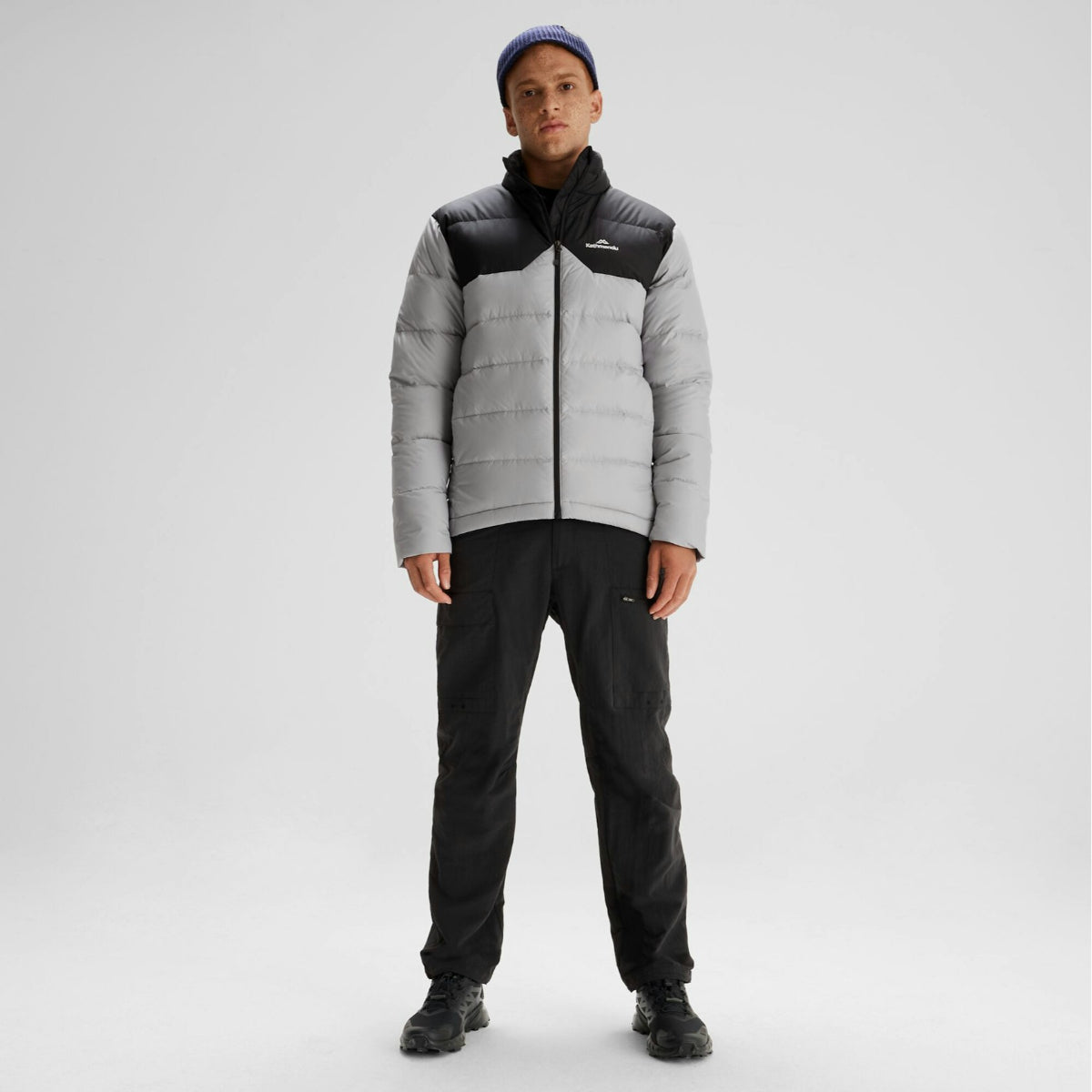 Kathmandu Men's Epiq Hooded Down Jacket V3 Steel Grey Black
