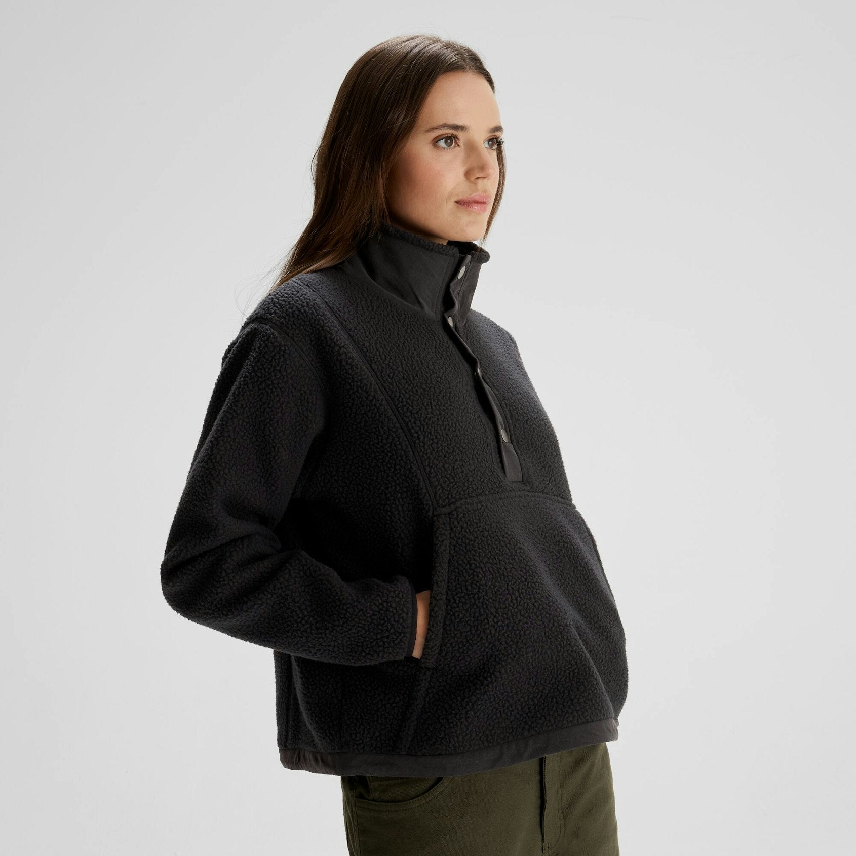 Kathmandu Women's Co-Z High Pile Pullover V Black
