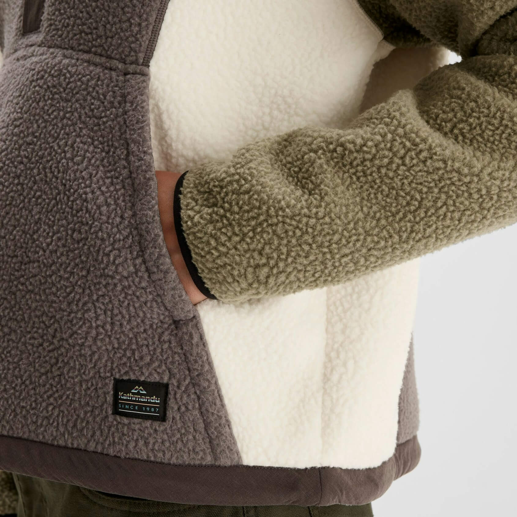 Kathmandu Women's Co-Z High Pile Pullover V Light Quartz