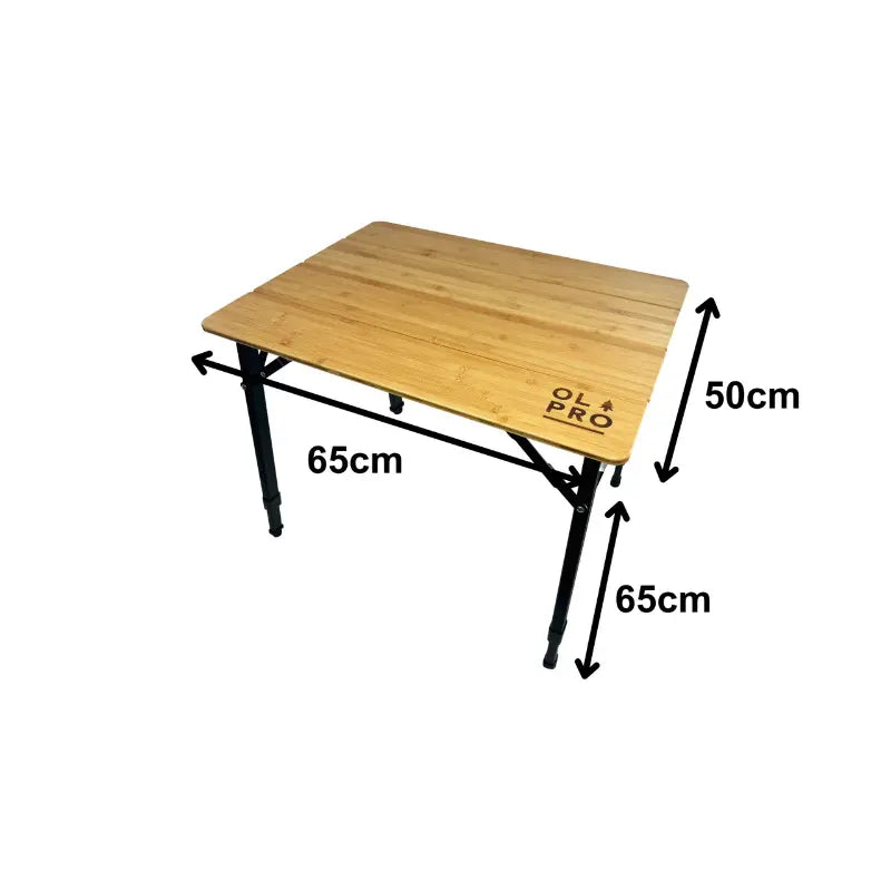 Olpro Bamboo Camping Table 4 Folding Small