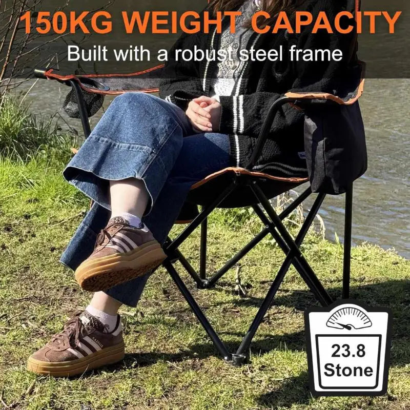 Olpro Henwick Padded Folding Camp Chair Orange - Outcamping