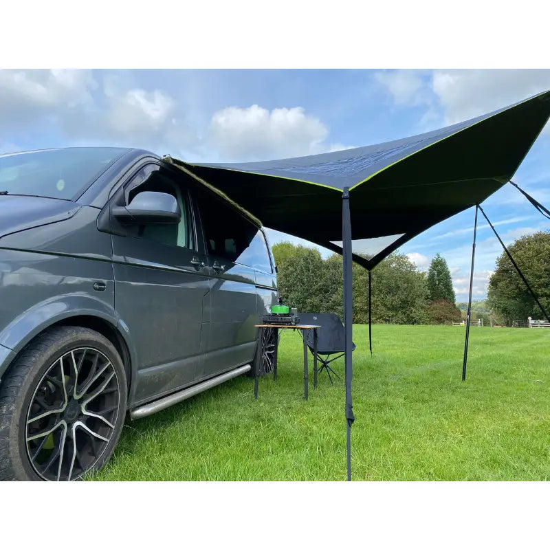 Modern Shade Canopy - Charcoal & Lime