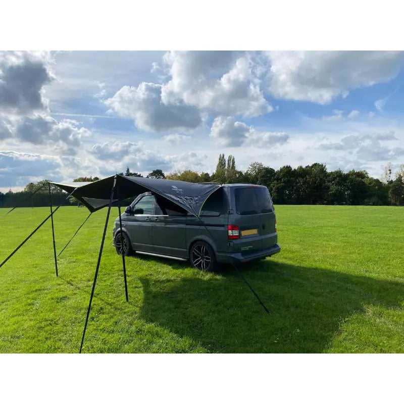 Modern Shade Canopy - Charcoal & Lime
