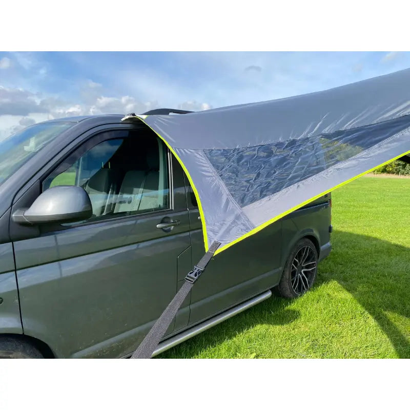 Modern Shade Canopy - Charcoal & Lime