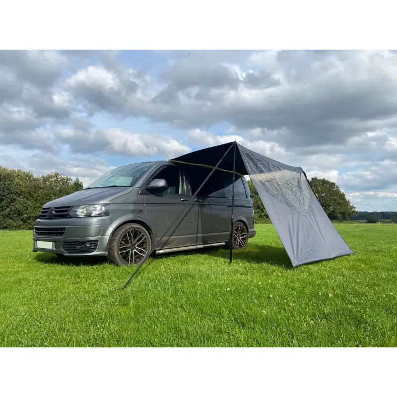Olpro Scenic Shade Campervan Canopy with PVC Window Charcoal